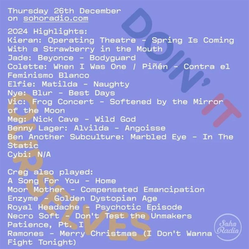 Doin’ It Ourselves (26/12/2024)